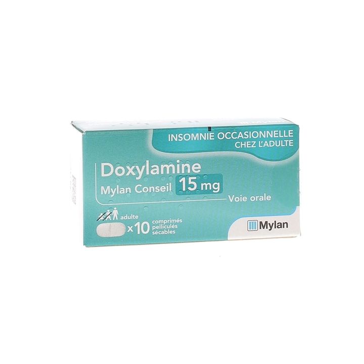 Doxylamin 15 mg Mylan filmtabletten, teilbar - Packung mit 10 Tabletten