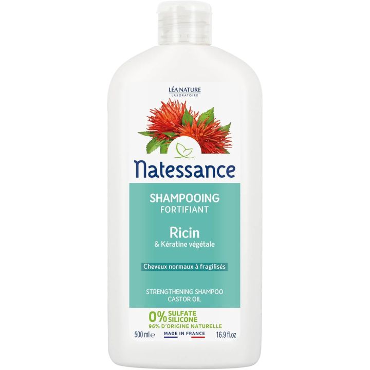 Bio-Rizin stärkendes Shampoo Natessance - Flasche 500 ml