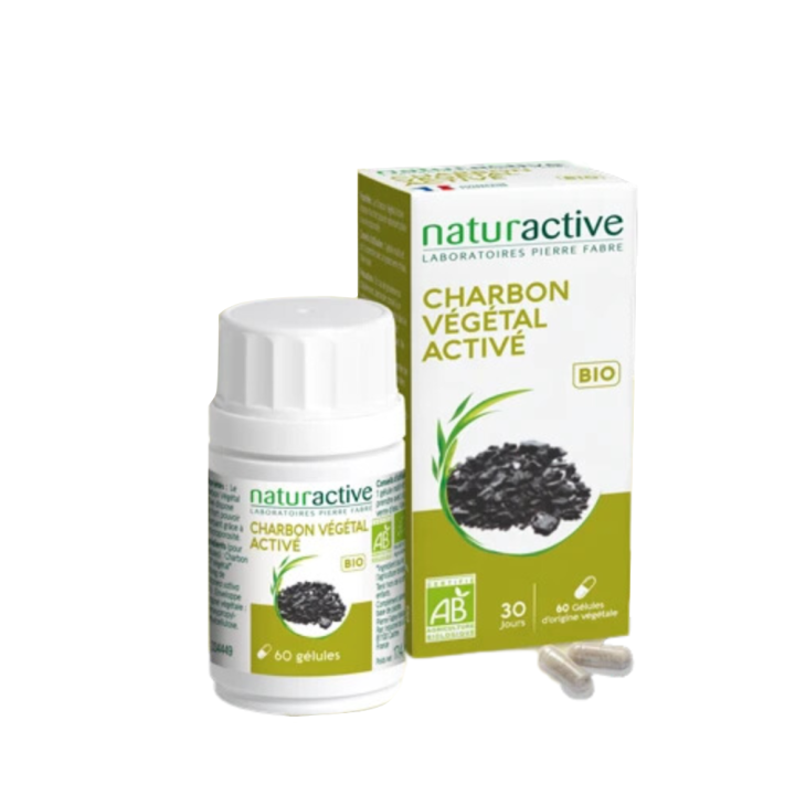Aktivkohle Naturactive - Packung mit 20 Kapseln