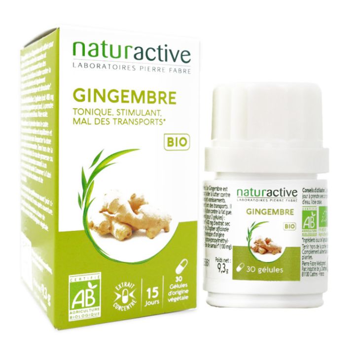 Bio-Ingwer Naturactive - Packung mit 30 Kapseln