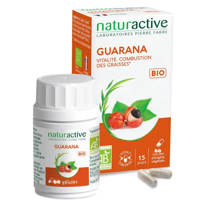 Bio Guarana Naturactive - Packung mit 60 Kapseln