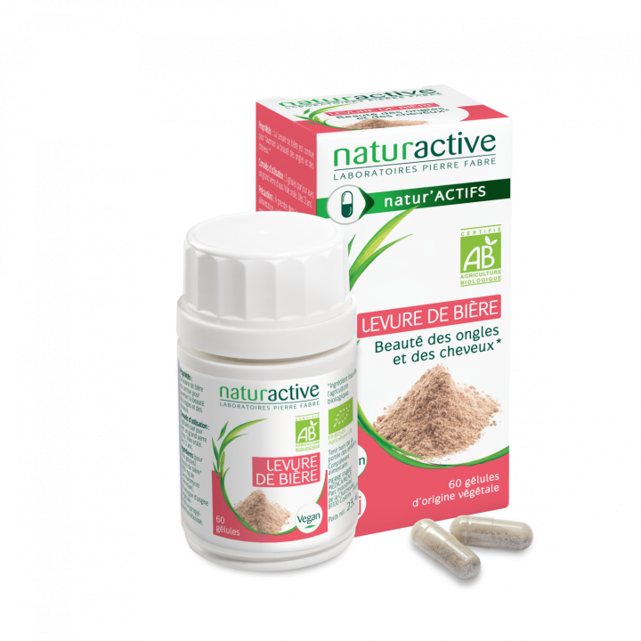 Bio-Bierhefe Naturactive - Packung mit 60 Kapseln