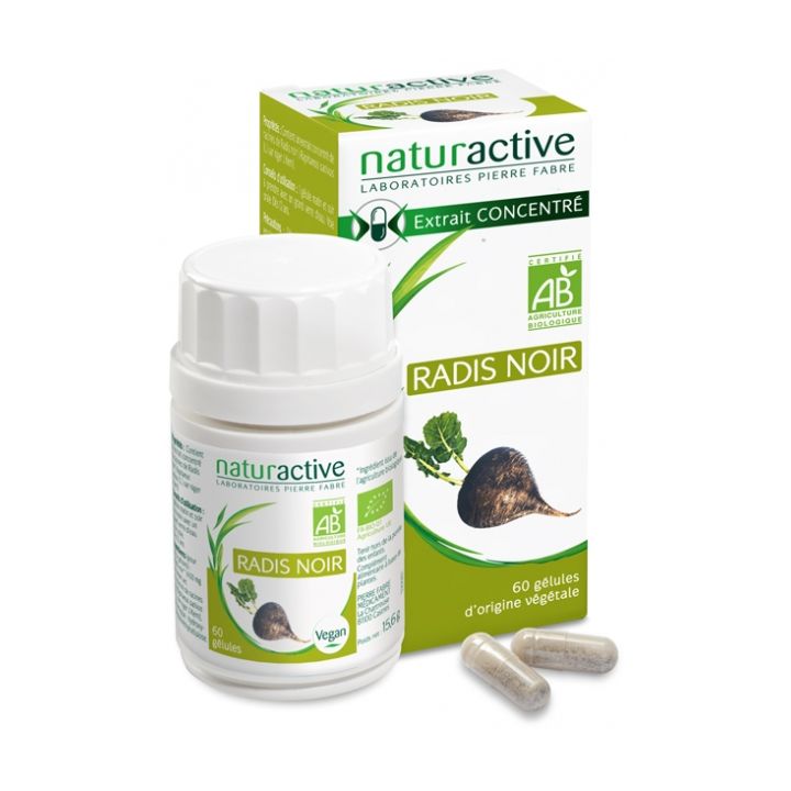 Elusanes Schwarzer Rettich bio Naturactive - Packung mit 60 Kapseln