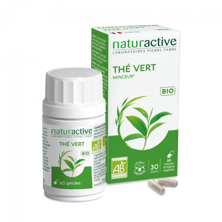Bio Grüntee Naturactive - Packung mit 60 Kapseln