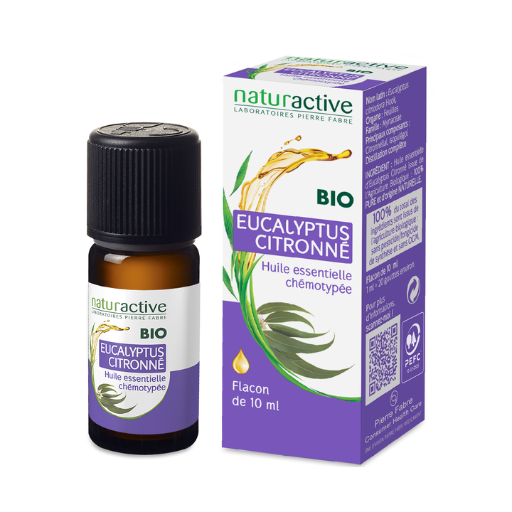 Ätherisches Öl von Zitrone-Eukalyptus BIO Naturactive - Flasche mit 10 ml