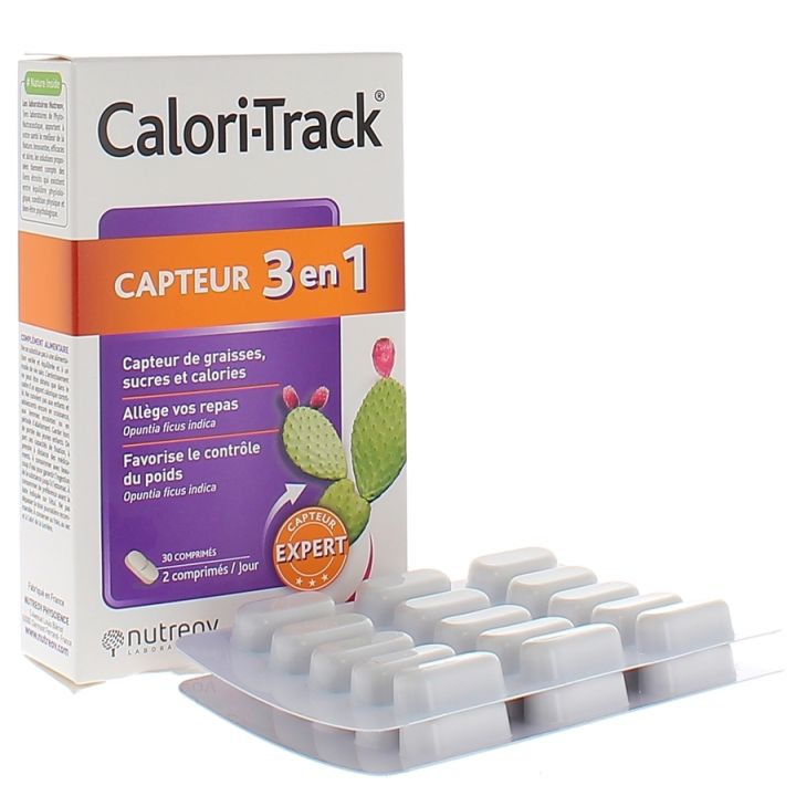 Calori track Fett- und Zuckersensor Nutreov - Packung mit 30 Tabletten