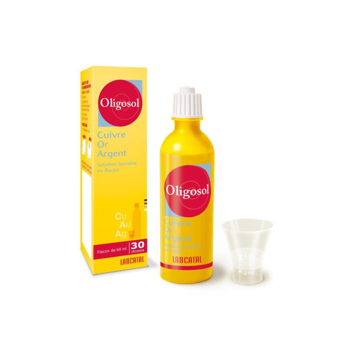 Oligosol Kupfer Gold Silber trinkbare Lösung in Flasche - Flasche mit 60 ml