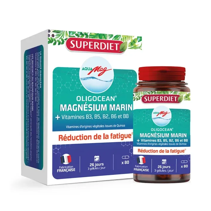 Oligocean Aqua Mag Magnesium aus marinem Ursprung - Packung mit 80 Kapseln
