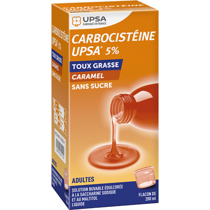 Carbocistein 5% ohne Zucker UPSA - Flasche mit 200 ml