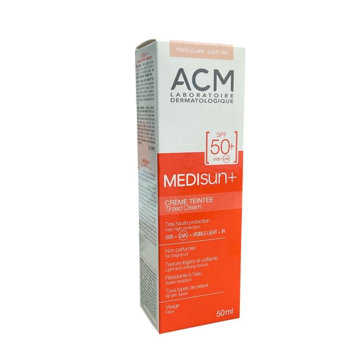 Medisun+ SPF50+ getönte Creme hell ACM - Tube mit 50 ml
