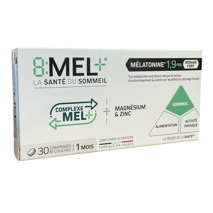 8:MEL+ Melatonin 1,9mg Menarini - Packung mit 30 Tabletten