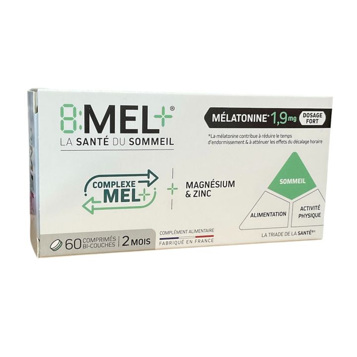 8:MEL+ Melatonin 1,9mg Menarini - Packung mit 60 Tabletten