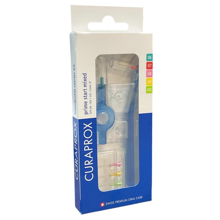 Set von Interdentalbürsten Prime Start gemischt von 0,6 mm bis 1,1 mm Curaprox - Packung mit 5 Bürsten