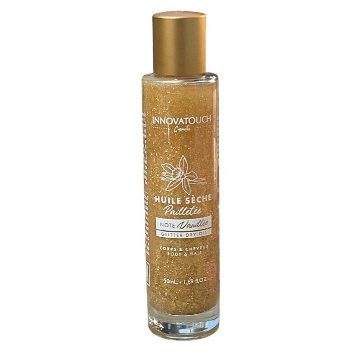 Glitzerndes Trockenöl mit Vanilleduft Innovatouch Cosmetic - 50ml Flasche