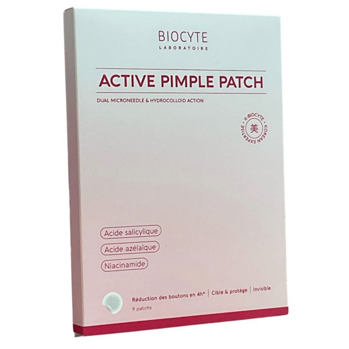 Aktive Pickel-Patch zur Reduzierung von Unreinheiten Biocyte - Box mit 9 Patches