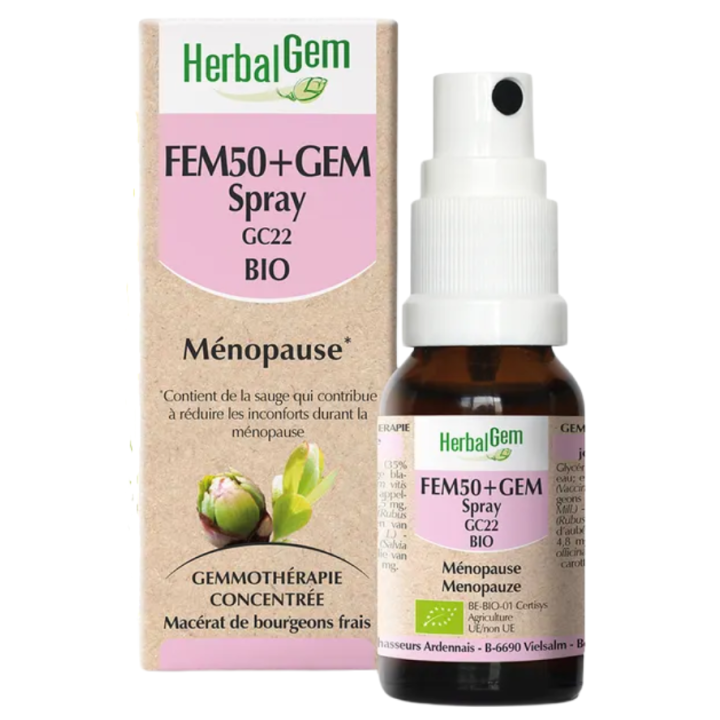 FEM50 + Gem Menopause Herbalgem - Spray von 15 ml