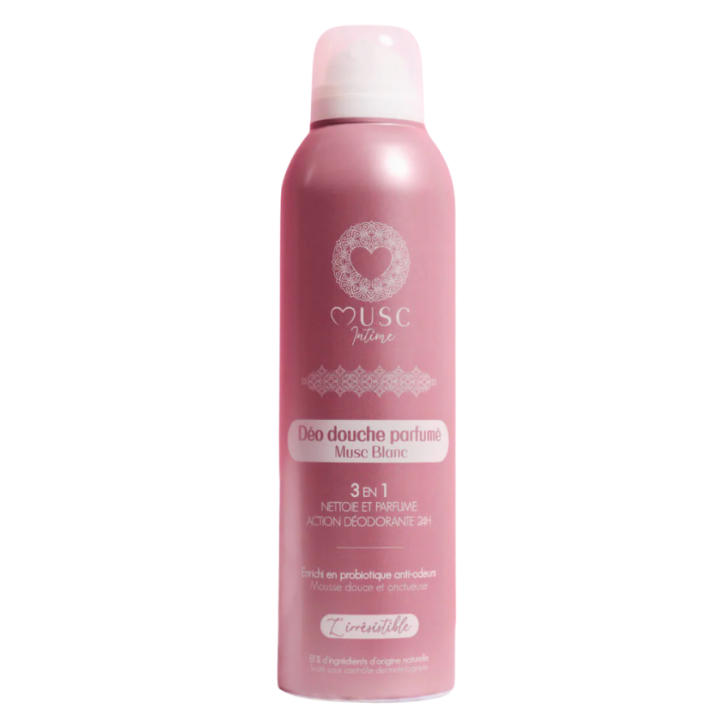 Duschdeo mit dem unwiderstehlichen Musc Intime - Spray von 200 ml