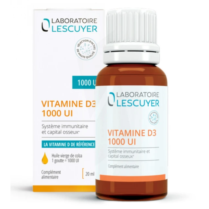 Vitamin D3 1000 UI Lescuyer - Flasche mit 20ml