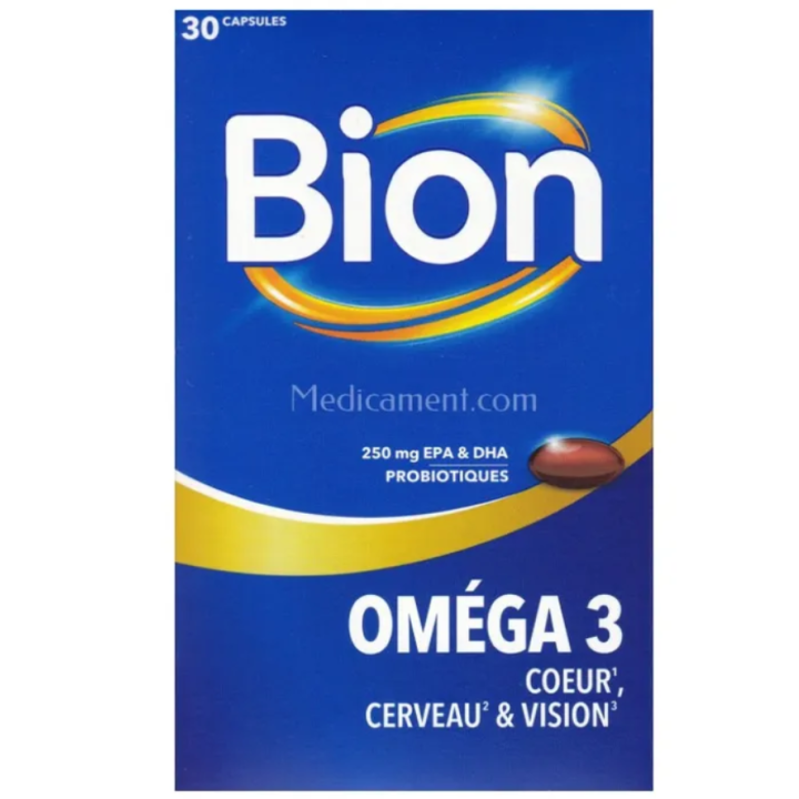 Bion 3 Omega 3 Herz Gehirn Sehkraft - Packung mit 30 Kapseln