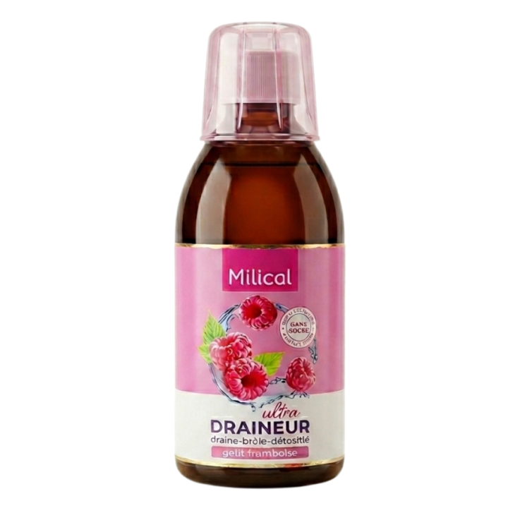 Drenner Ultra Slim Geschmack Himbeere Milical - eine Flasche von 500ml