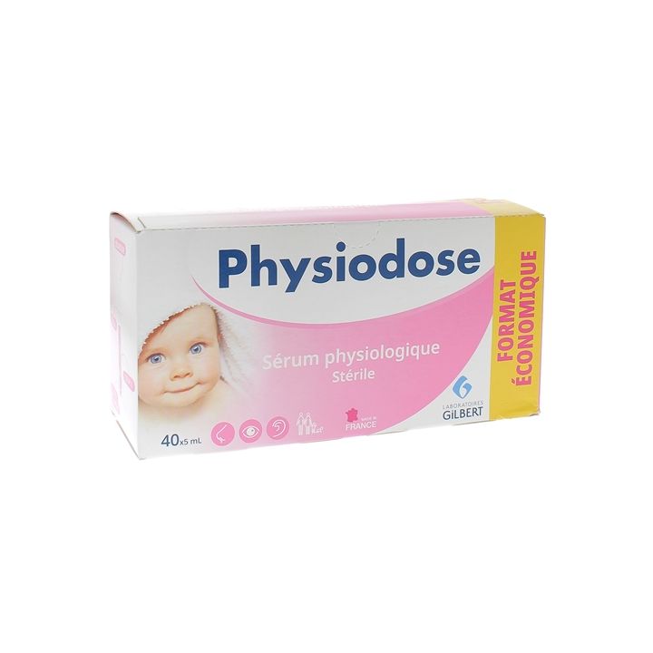 Physiodose sterile Kochsalzlösung Gilbert - Packung mit 40 Einzeldosen à 5 ml