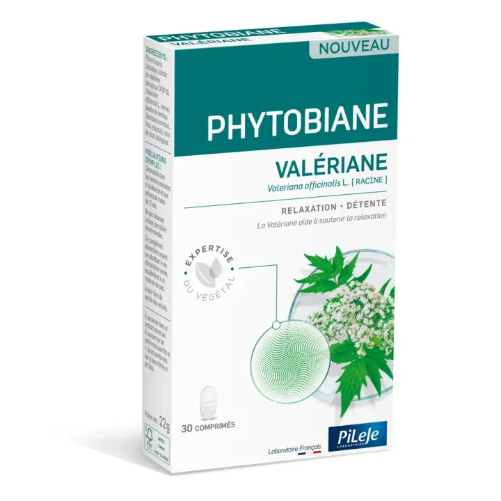 Phytobiane Valériane Entspannung Pileje - Packung mit 30 Tabletten