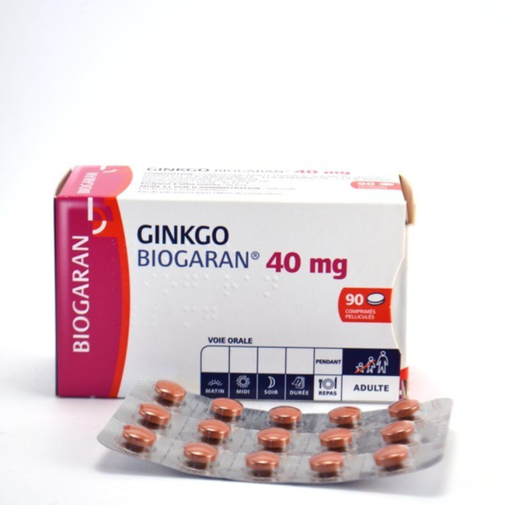 Ginkgo Biogaran 40mg Filmtabletten - Packung mit 90 Tabletten
