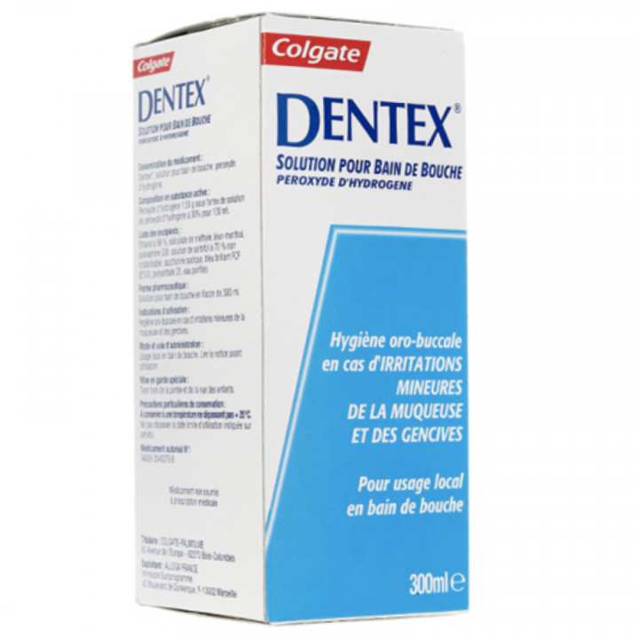 Dentex Lösung für Mundspülung orale Hygiene Colgate - Flasche mit 300 ml