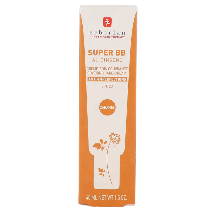 Super BB Creme-Pflege mit deckender Anti-Unreinheiten-Wirkung Caramel SPF 20 Erborian - Tube mit 40 ml
