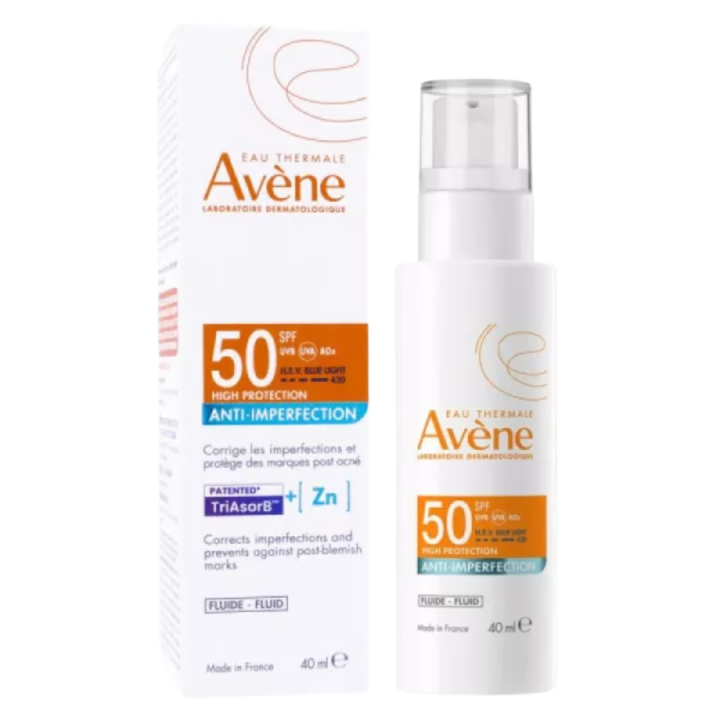 Anti-Unreinheiten Fluid SPF50 Hochschutz Avène - Flasche mit 40 ml