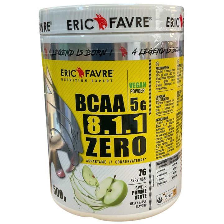 BCAA 8.1.1 Geschmacksrichtung Grüner Apfel Zero Eric Favre - Dose mit 500g