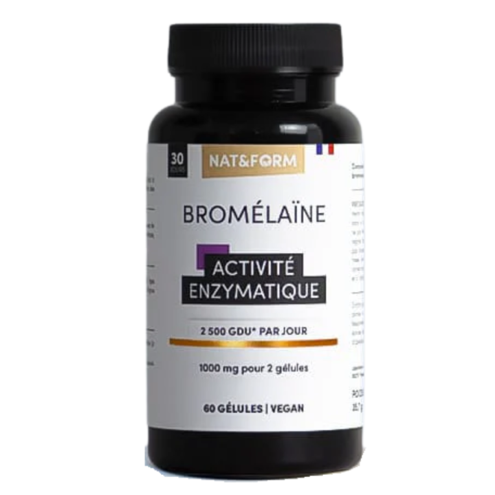Bromelain enzymatische Aktivität Nat&Form - Dose mit 60 Kapseln