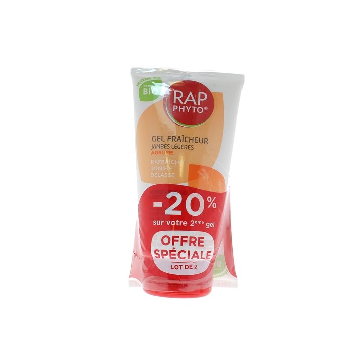 Rap phyto gel tonic leichte Beine Zitrusduft - 2er-Pack mit 150 ml Tuben