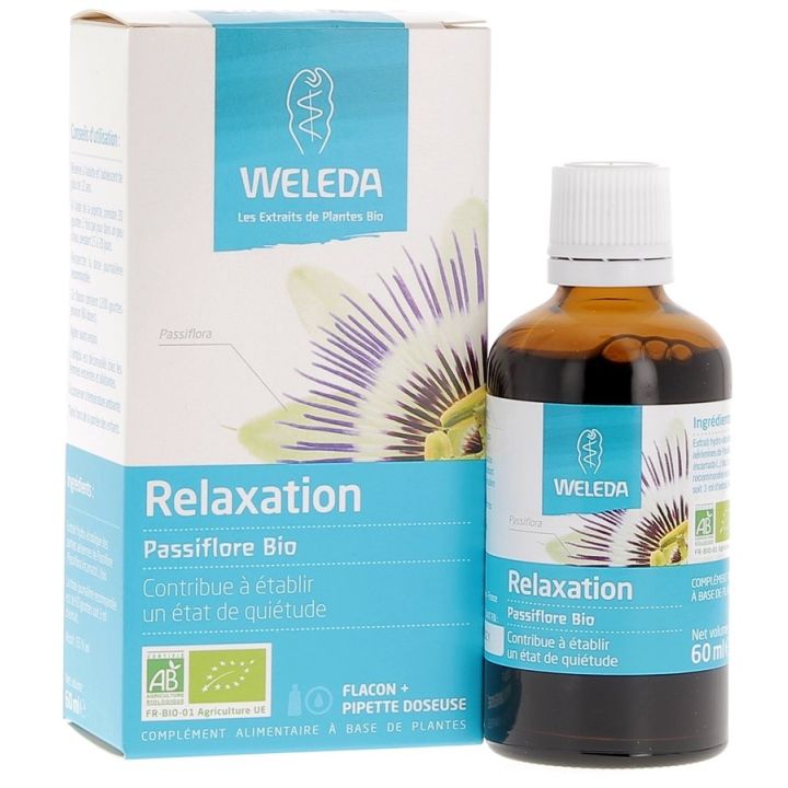Entspannung Bio-Pflanzenextrakt Passionsblume Weleda - Flasche mit 60 ml
