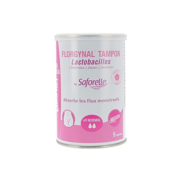 Florgynal probiotischer Tampon normal mit Saforelle-Applikator - Packung mit 9 Tampons