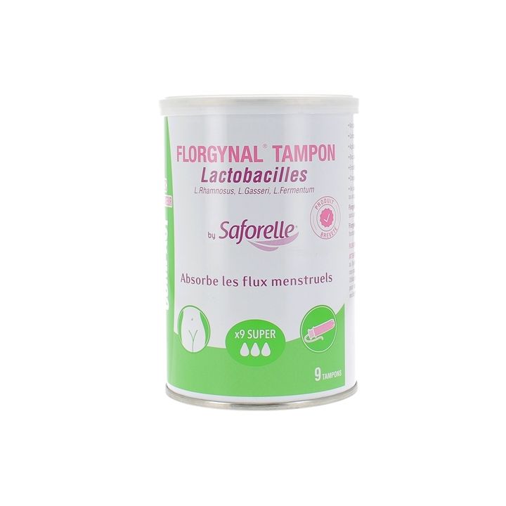 Florgynal probiotischer Tampon mit Saforelle-Applikator - Packung mit 9 Tampons