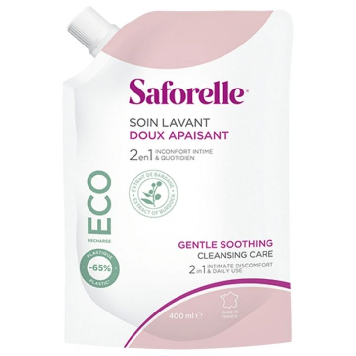Saforelle sanfte Waschpflege für die Intimhygiene - Nachfüllpackung mit 400 ml