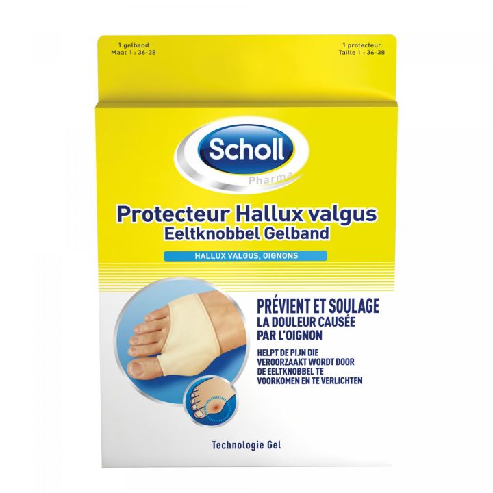 Hallux valgus Scholl Schutz - Schachtel mit einem Schutzmittel