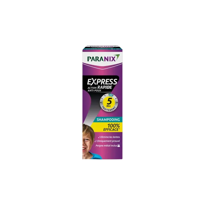 Shampoo gegen Läusebehandlung Express Action Rapid Paranix - Flasche mit 200 ml + Kamm