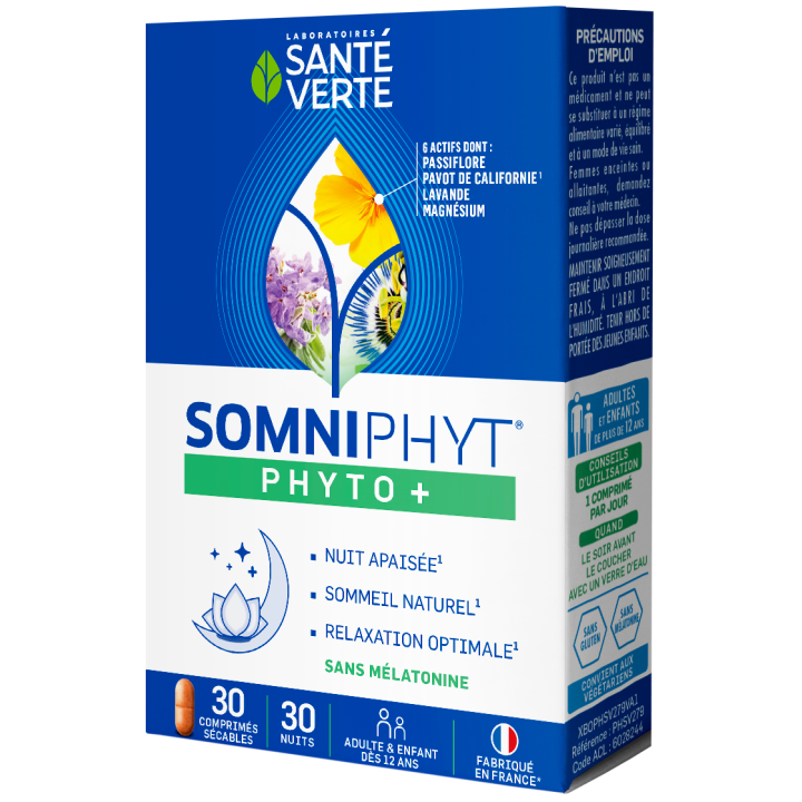 Somniphyt Nacht Ruhe Gesundheit Grün - Packung mit 30 Tabletten