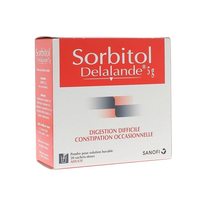 Sorbitol Delalande 5g Pulver zur Herstellung einer trinkbaren Lösung in Einzeldosisbeuteln - Schachtel mit 20 Beuteln