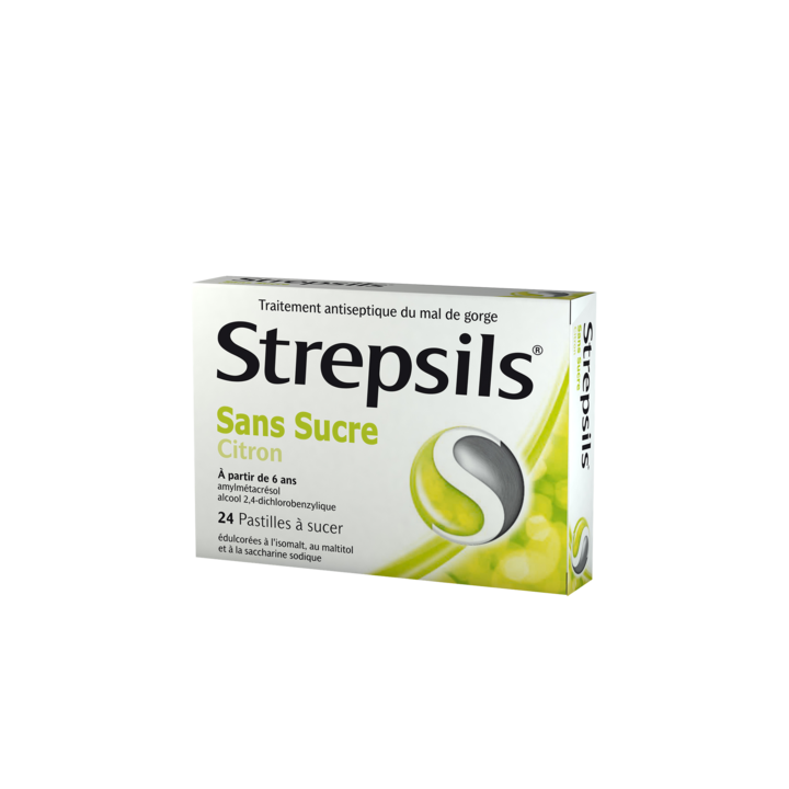 Strepsils Zitrone - Packung mit 24 Pastillen