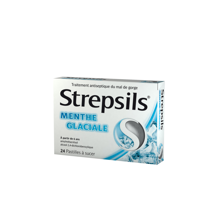 Strepsils mit eisiger Minze Lutschtabletten - Packung mit 24 Tabletten