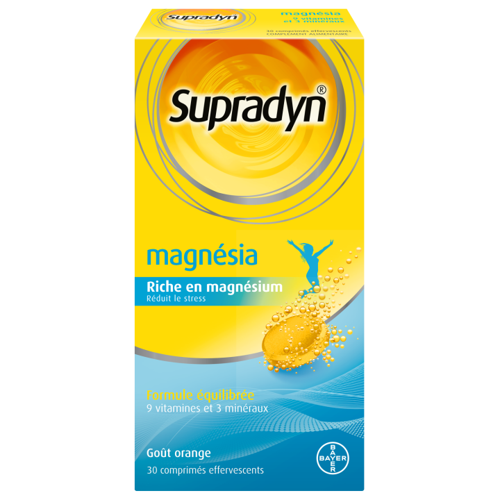 Supradyn Magnesia Brausetabletten Vitamine; Mineralien und Magnesium 30 Tabletten Anti-Stress