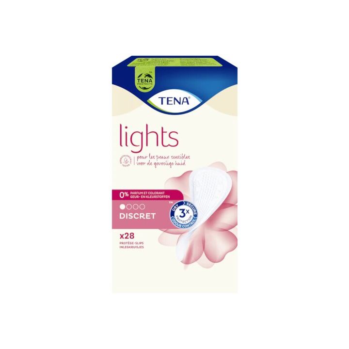 TENA Lights Diskrete Slipeinlagen - Packung mit 28 Slipeinlagen