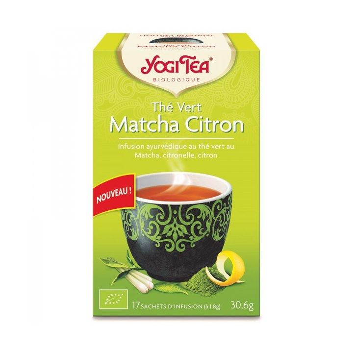 Bio Matcha-Zitronen-Grüntee Yogi Tea - Box mit 17 Beuteln