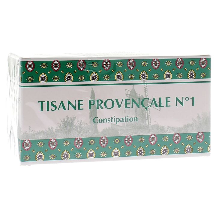 Kräutertee Provence Nr. 1 Verstopfung, Pflanzen für Teebeutel - Schachtel mit 24 Beuteln