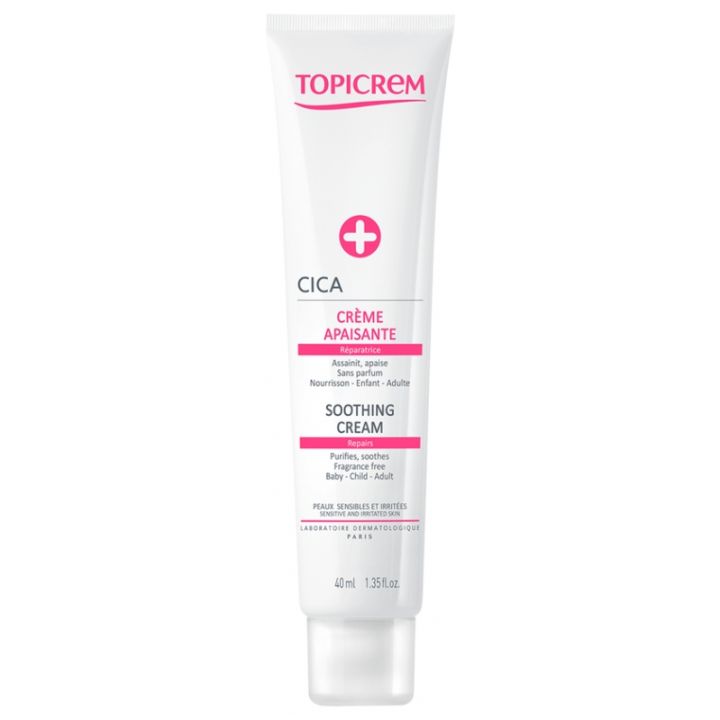 CICA beruhigende reparierende Creme für empfindliche und gereizte Haut Topicrem - Tube mit 40 ml