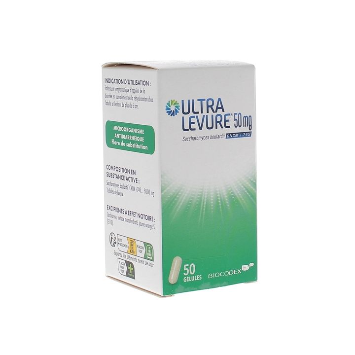 Ultra Levure 50mg Kapseln - Packung mit 50 Kapseln