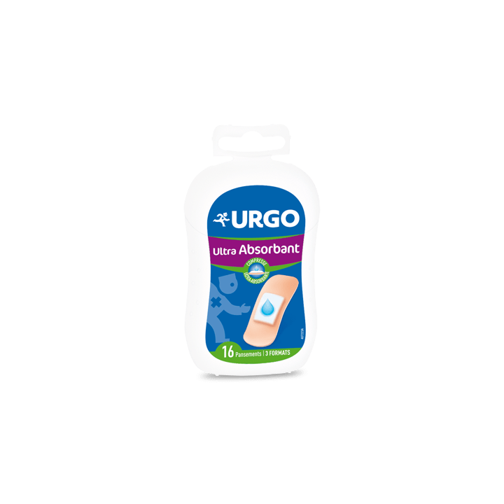 Ultrasaugfähiges Urgo-Pflaster - Schachtel mit 16 Pflastern